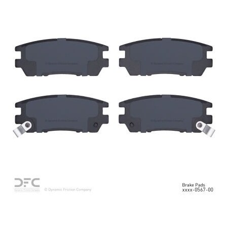 Dynamic Friction Co DFC 3000 Semi-Metallic Brake Pads - 1311-0567-00